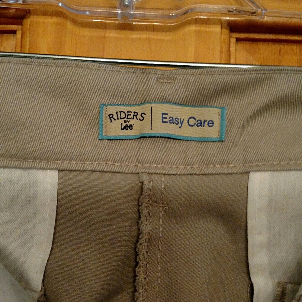 Riders by Lee tan twill pants sz 14P - Picture 3 of 6